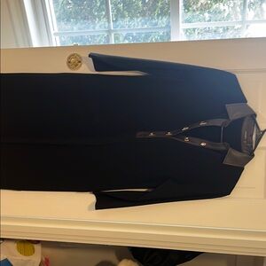 Black Long Sleeve Dress with Leather Accents J. McLaughlin NWT